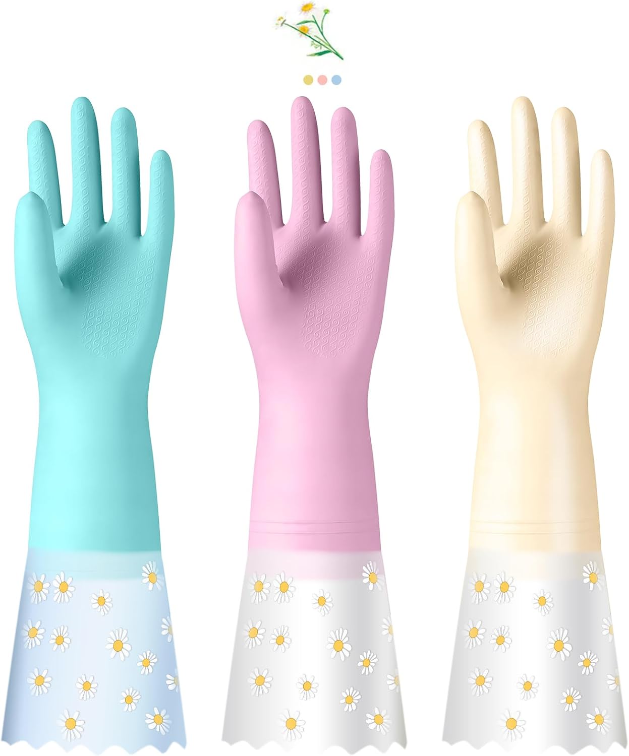 Rubber Glove Cleaning - Reusable Rubber Cleaning Gloves for Dishwashing: