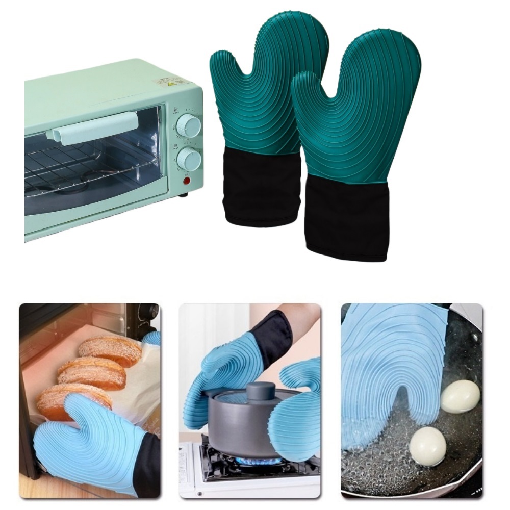 Oven Mitt Silicone - Silicone oven heat insulation gloves, suitable
