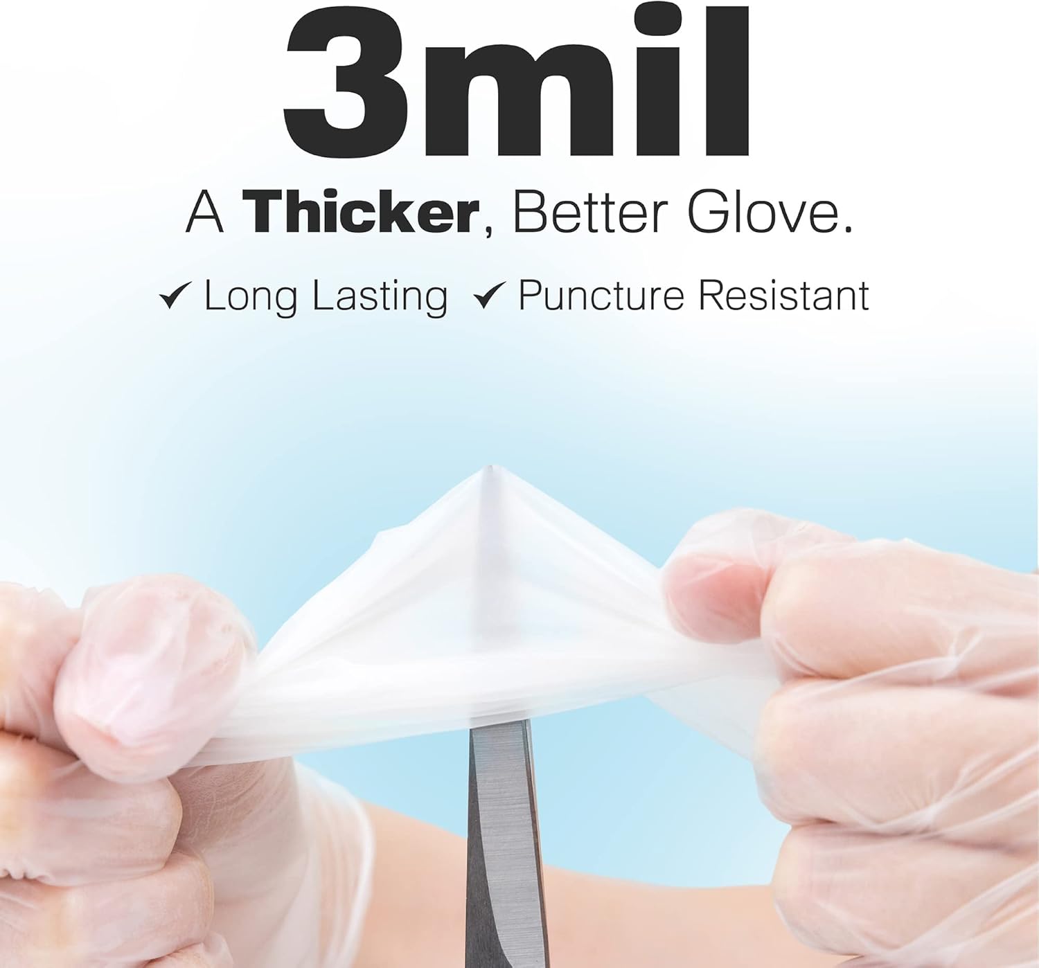 3 Mil Clear Vinyl Gloves - Foo - Latex Disposable Glove reseña y precio