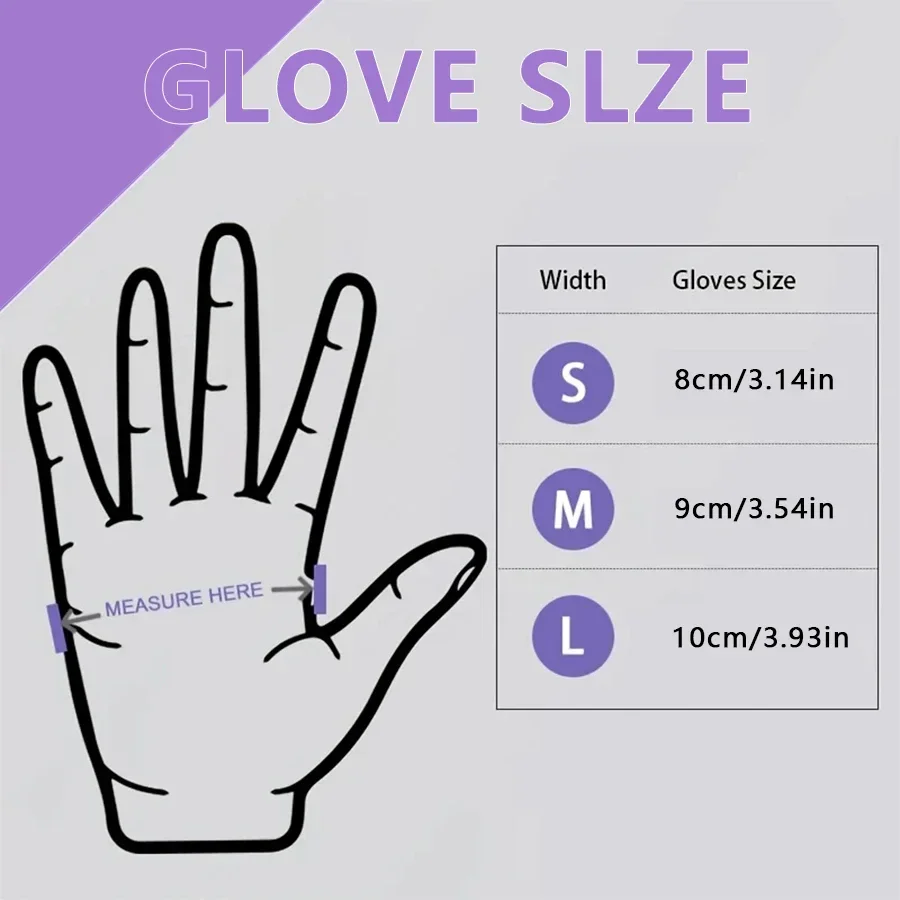 10/20/50/100PCS Purple Disposa - Nitrile Mechanic Glove reseña y precio