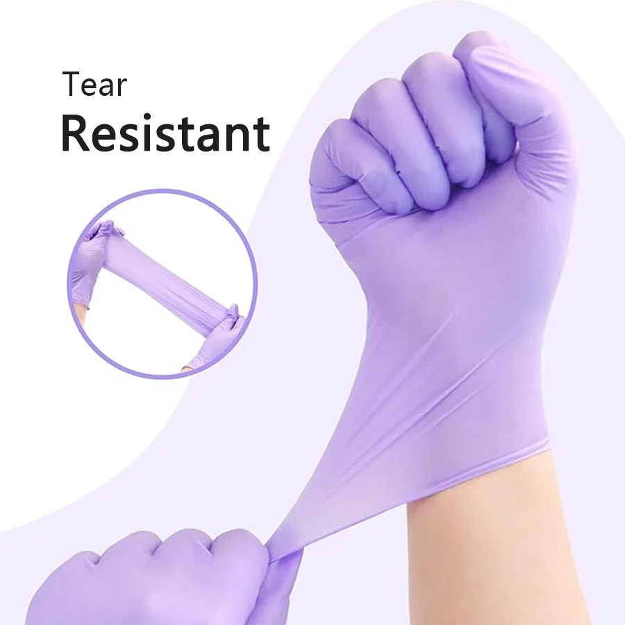 10/20/50/100PCS Purple Disposa - Nitrile Mechanic Glove reseña y precio