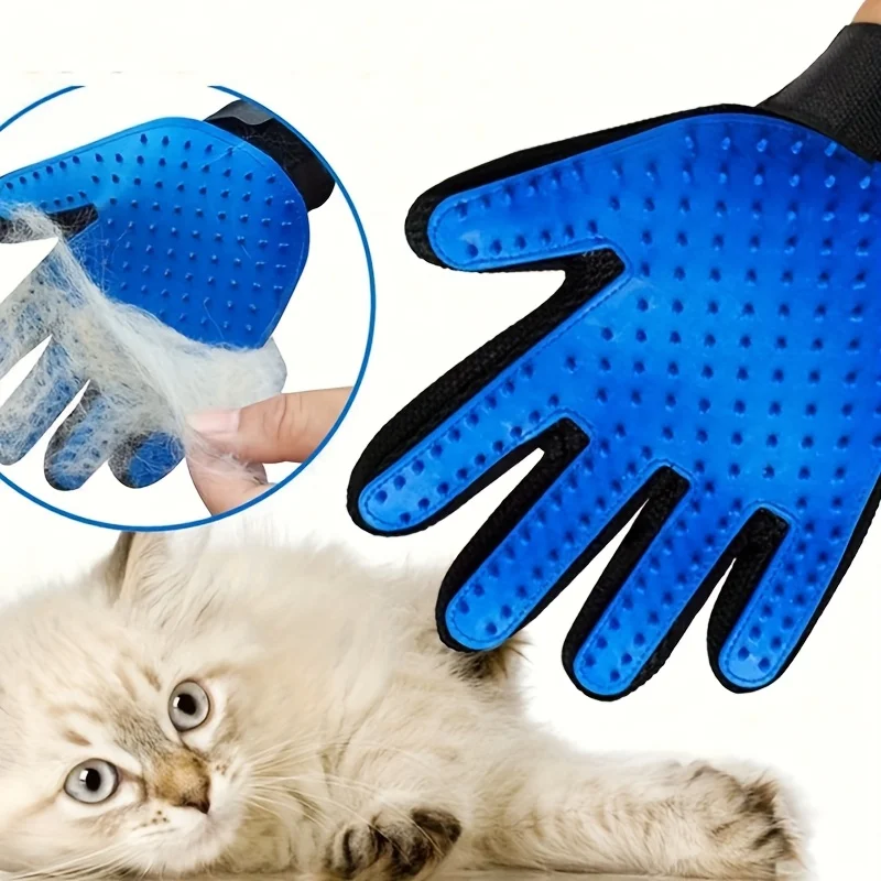 Pet Gloves Cat Grooming Gloves - Rubber Glove Cleaning reseña y precio