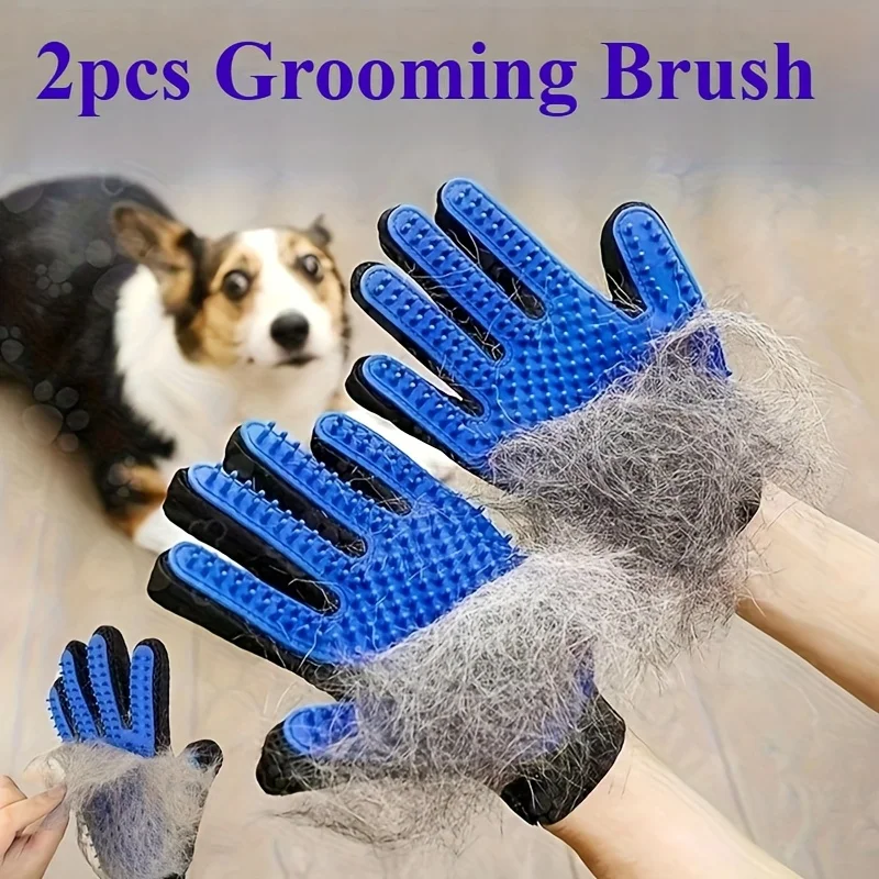 Pet Gloves Cat Grooming Gloves - Rubber Glove Cleaning reseña y precio