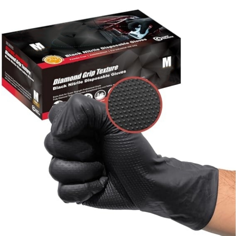 8Mil Heavy Duty Black Nitrile  - Nitrile Mechanic Glove reseña y precio