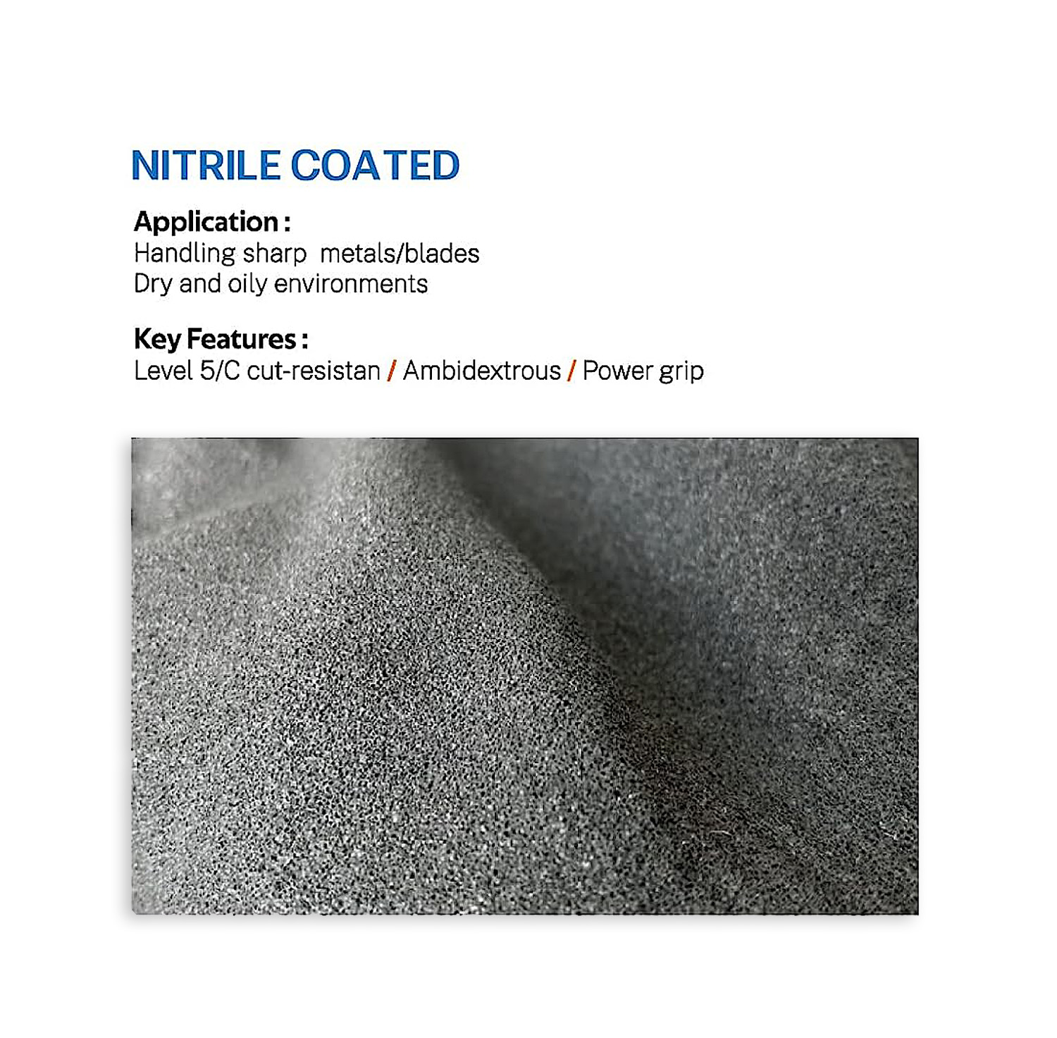 1/3Pair, Level 5Cut-Resistant  - Nitrile Mechanic Glove reseña y precio