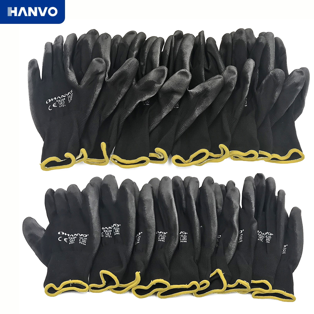 10 Pairs PU Nitrile Safety Coa - Nitrile Mechanic Glove reseña y precio