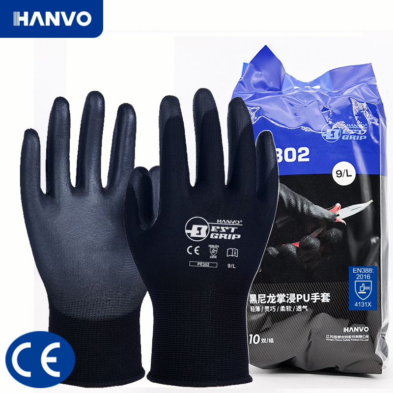 10 Pairs PU Nitrile Safety Coa - Nitrile Mechanic Glove reseña y precio