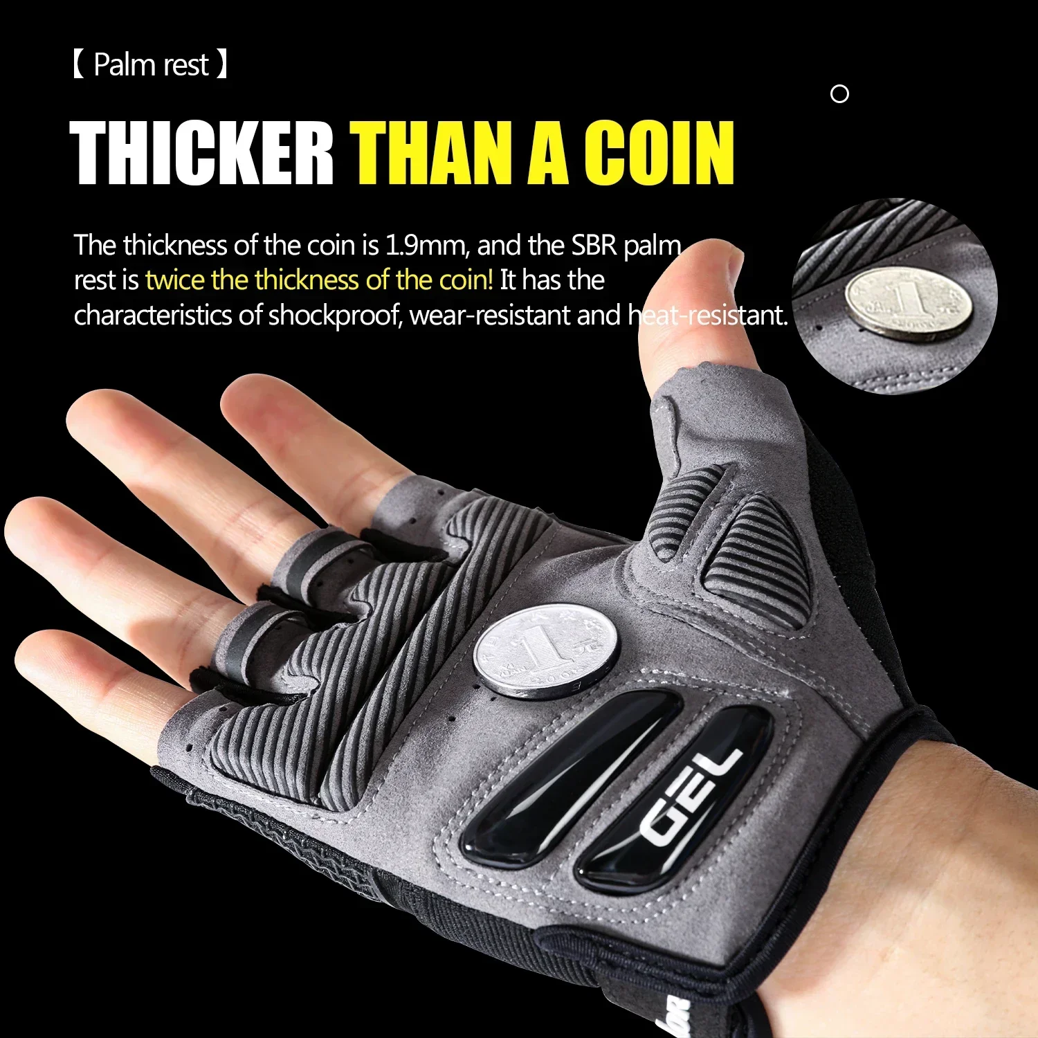Anti Slip Shock Breathable Hal - Cycling Glove Padded reseña y precio