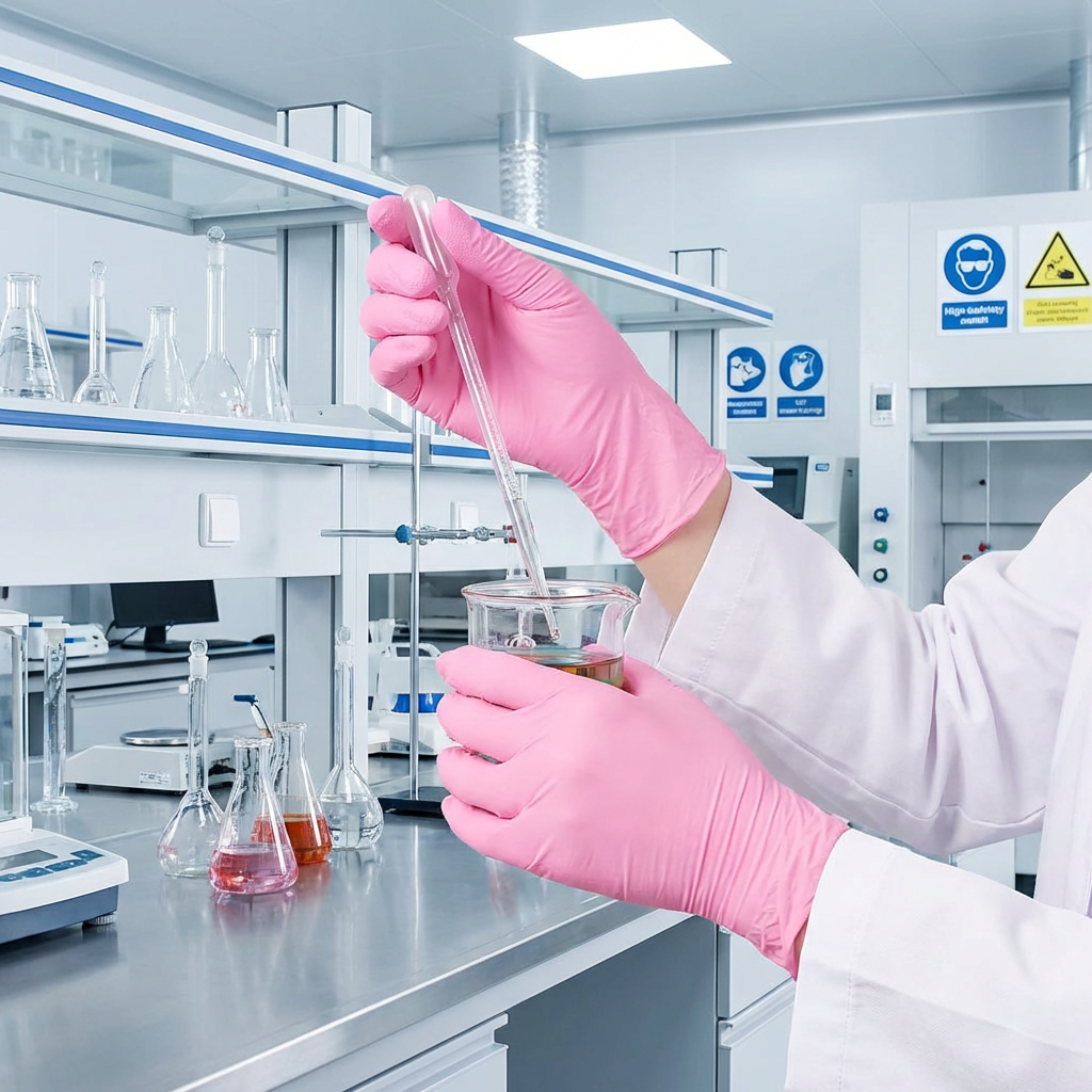 Simple Pink Nitrile Gloves 100 - Rubber Glove Cleaning reseña y precio