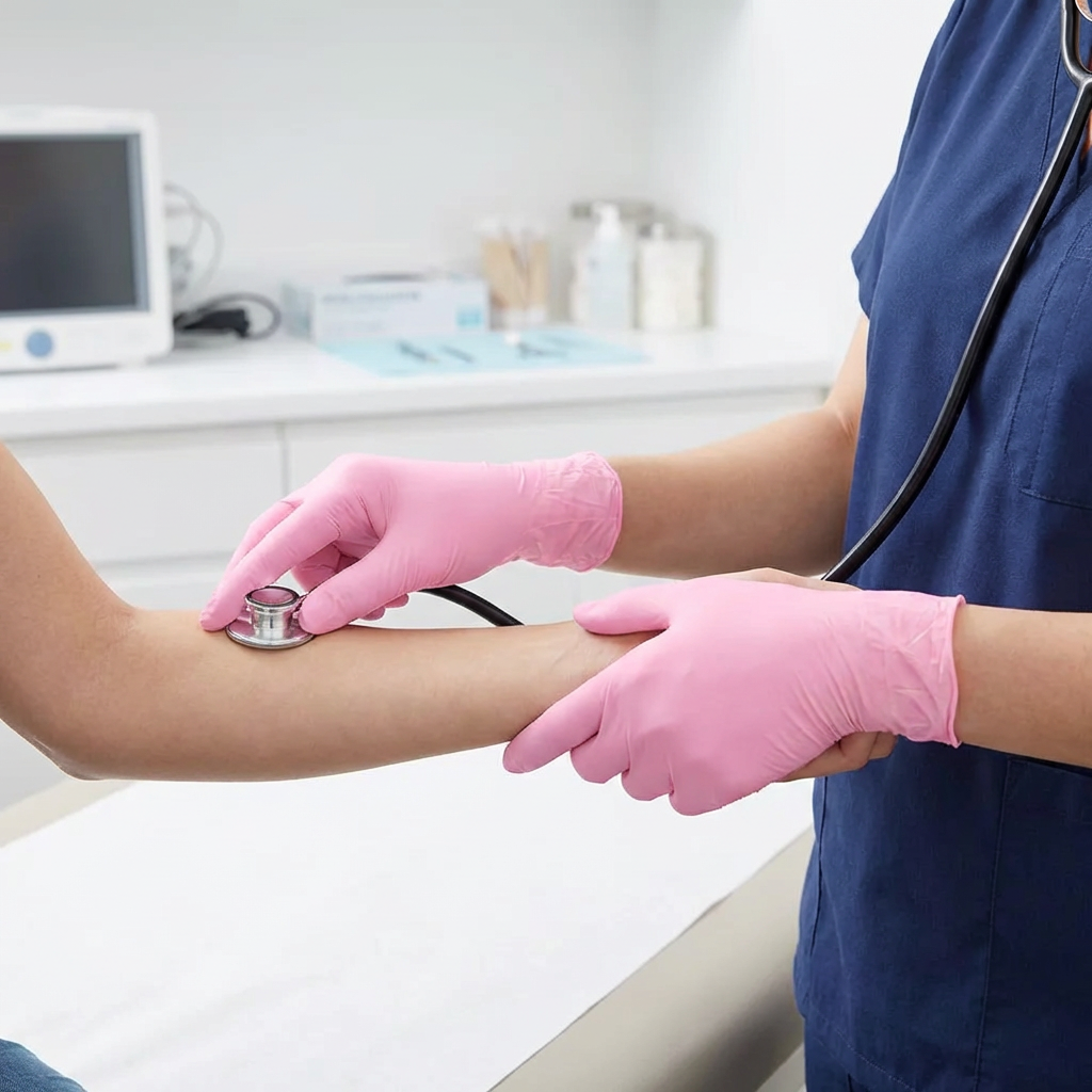 Simple Pink Nitrile Gloves 100 - Rubber Glove Cleaning reseña y precio