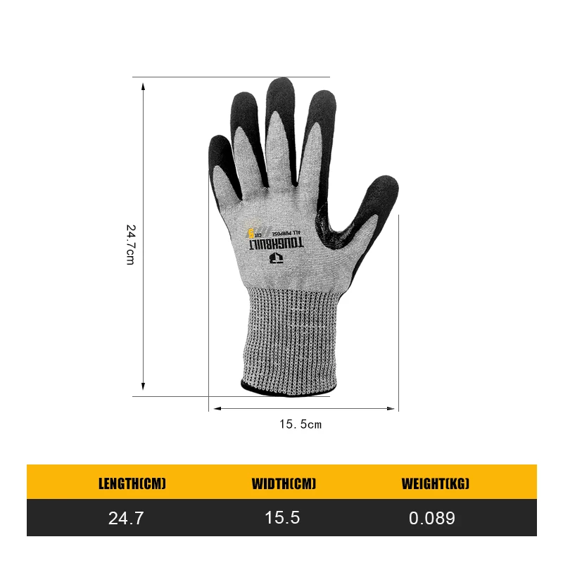 TOUGHBUILT TB-P2-112-5-L Nitri - Nitrile Mechanic Glove reseña y precio