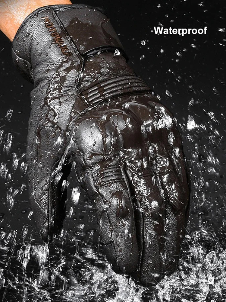 Leather Motorcycle Gloves Men' - Motorcycle Glove Knuckle reseña y precio