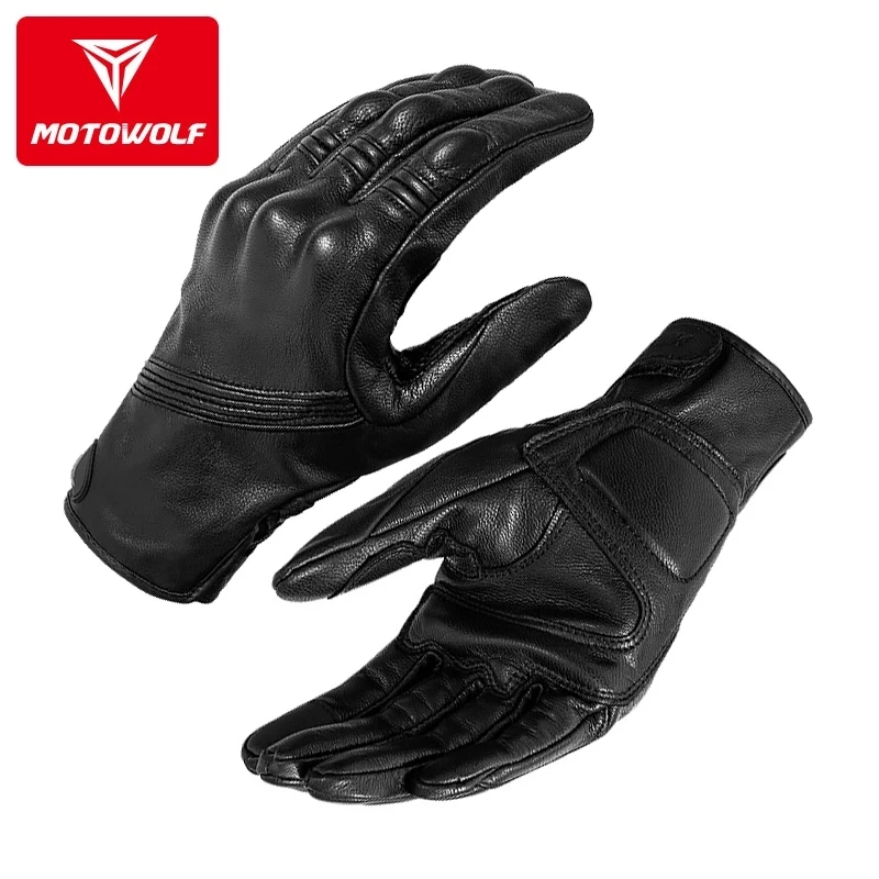 Leather Motorcycle Gloves Men' - Motorcycle Glove Knuckle reseña y precio