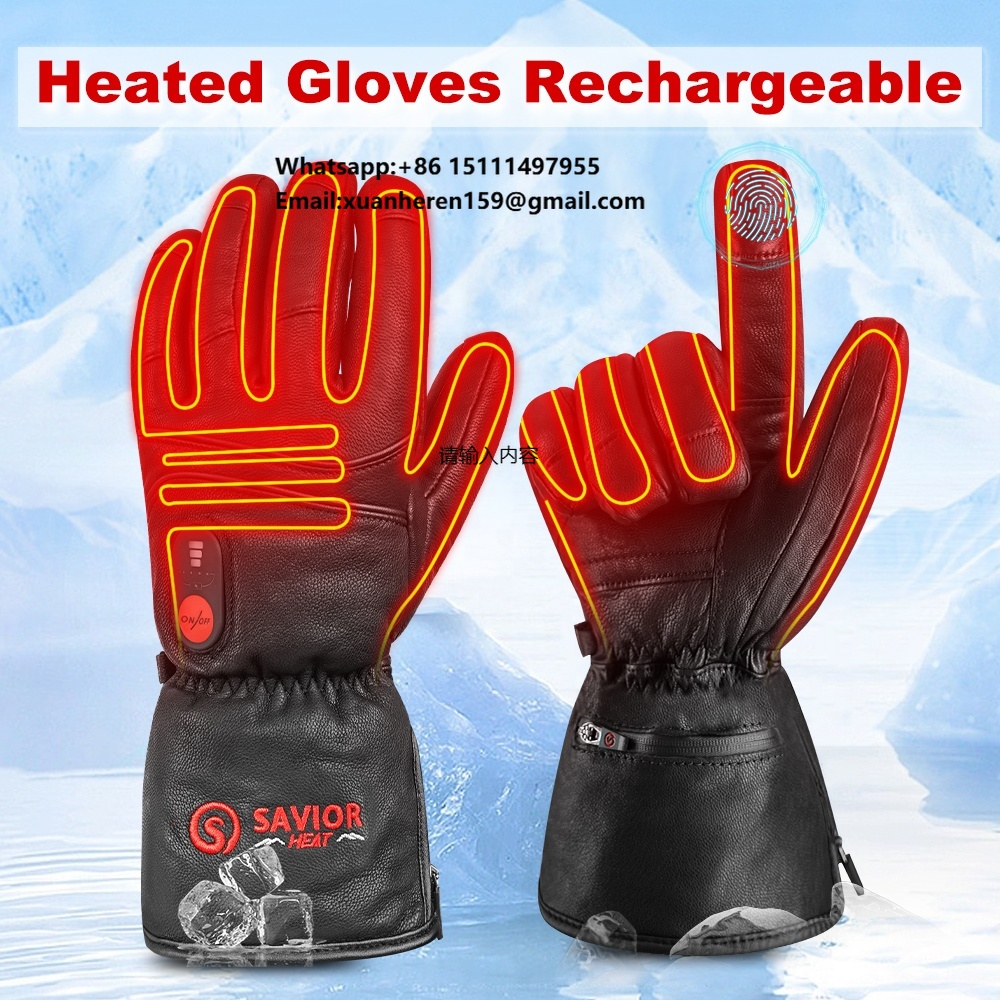 Heated Leather Gloves Men Wome - Ski Glove Waterproof reseña y precio