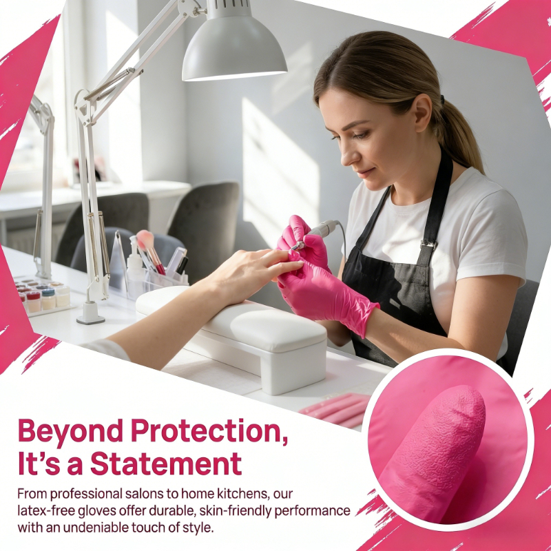 10-100PCS Pink Nitrile Disposa - Nitrile Mechanic Glove reseña y precio