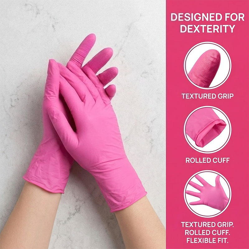 10-100PCS Pink Nitrile Disposa - Nitrile Mechanic Glove reseña y precio