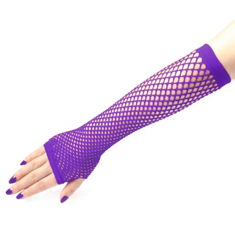 Women Fashion Neon Fishnet Fin - Fingerless Glove Knit reseña y precio