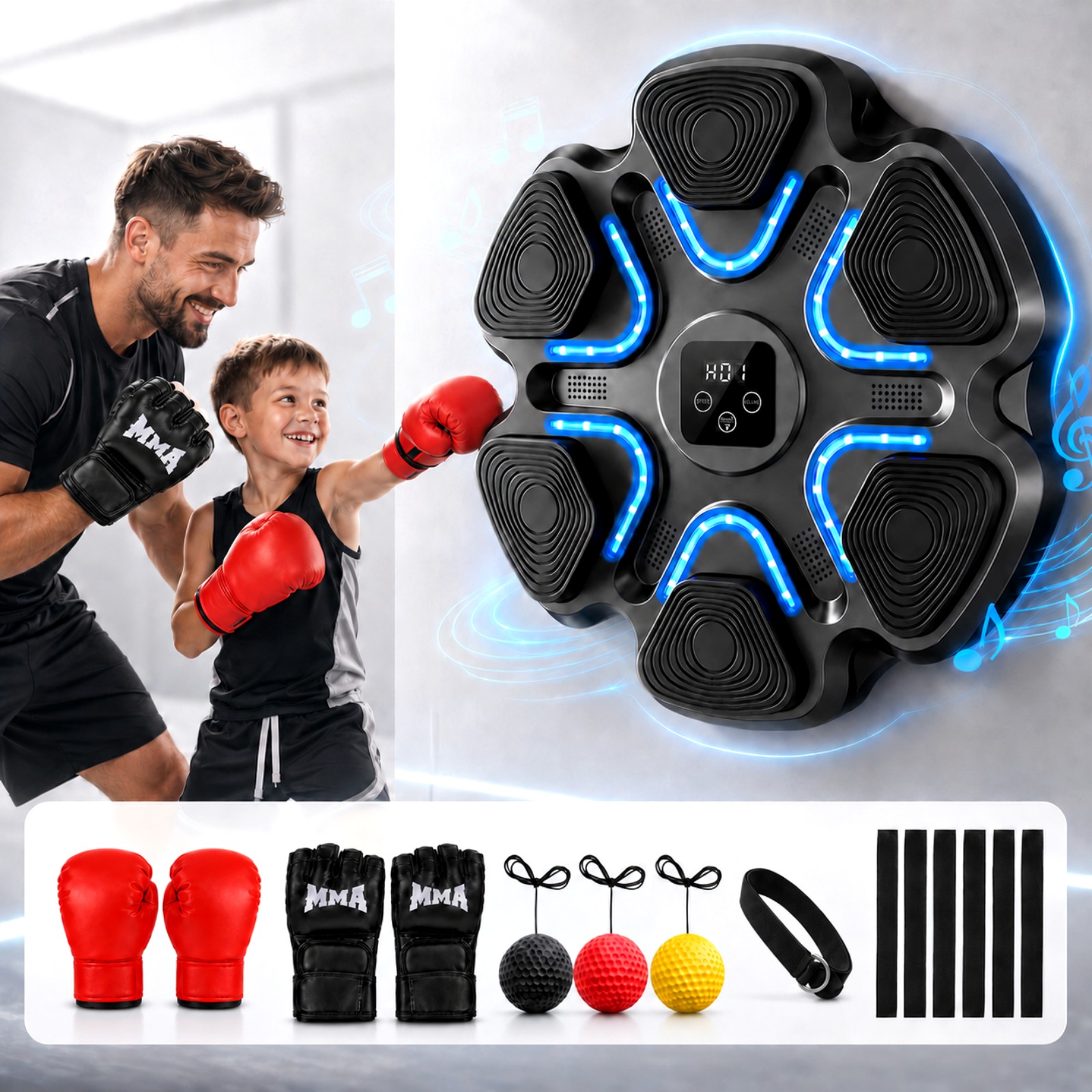 Music Boxing Machine Kids Adul - Workout Glove Gym reseña y precio