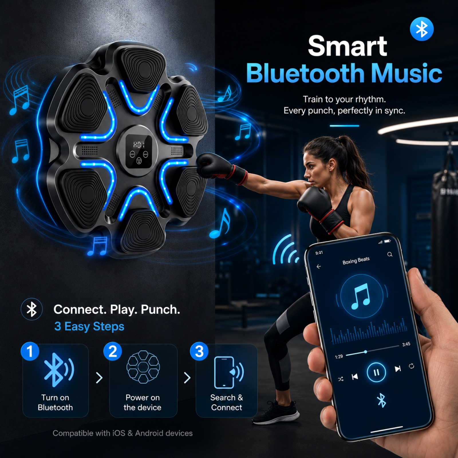 Music Boxing Machine Kids Adul - Workout Glove Gym reseña y precio