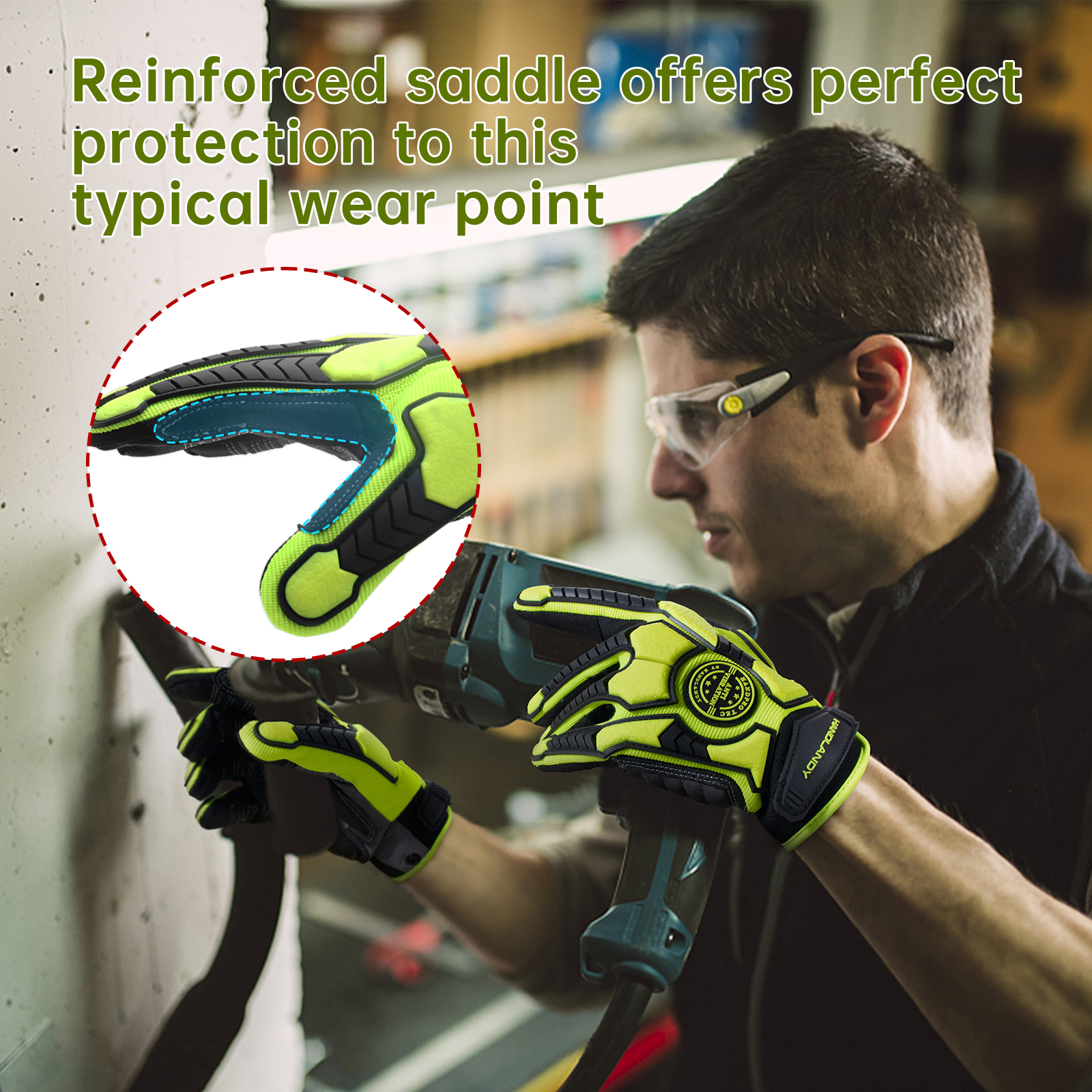 HANDLANDY Anti Vibration Heavy - Work Glove Impact reseña y precio
