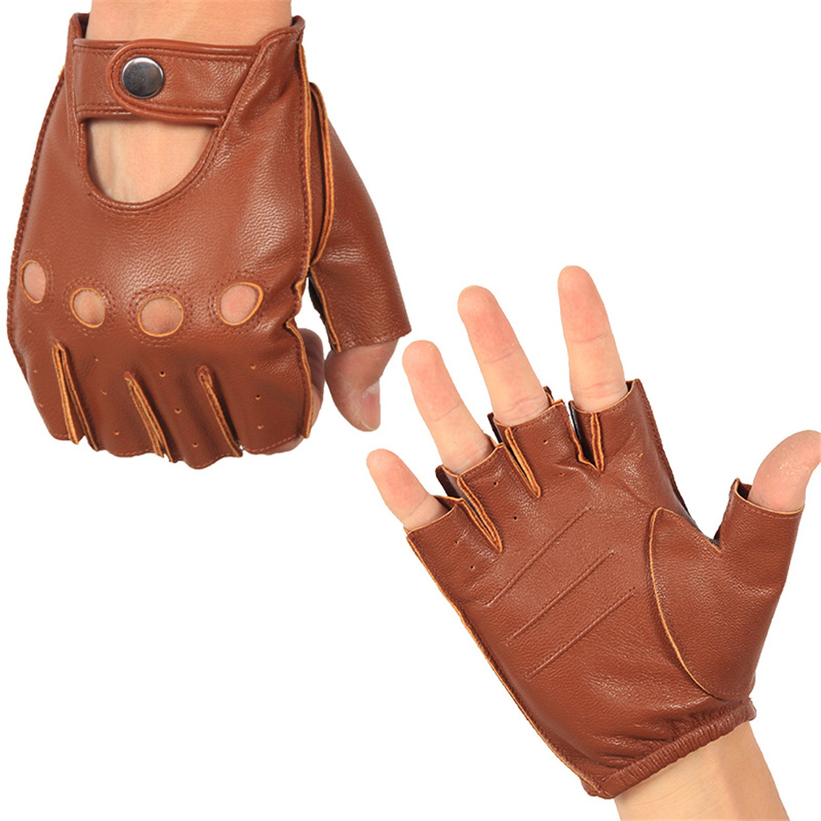 High Quality Man's Half Finger - Leather Driving Glove reseña y precio
