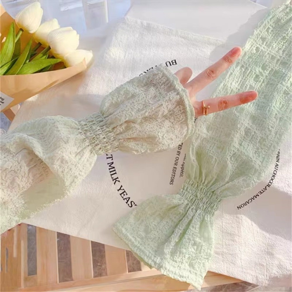 Summer Outdoor Lace Mesh Sun P - Fingerless Glove Knit reseña y precio