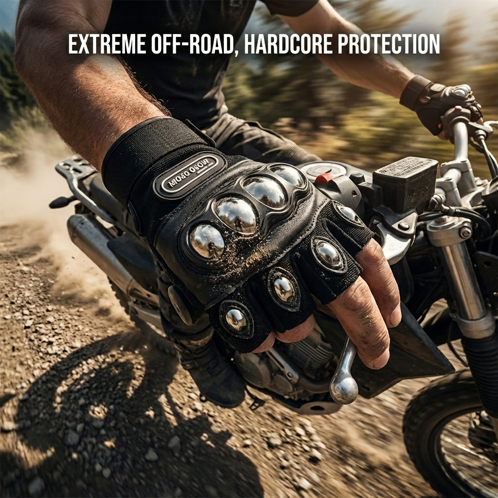 Steel Shell Knuckle Protection - Motorcycle Glove Knuckle reseña y precio