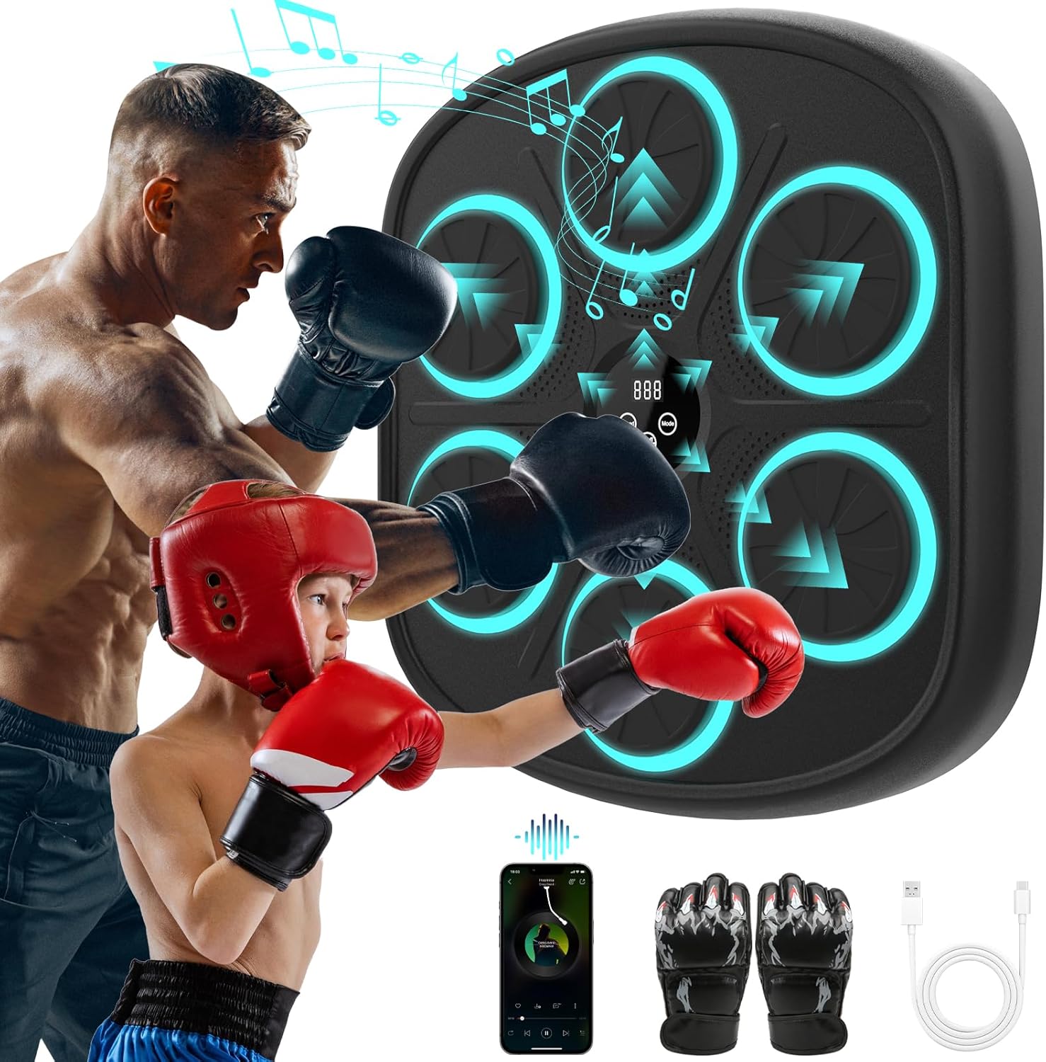 Wall Mounted Music Boxing Mach - Workout Glove Gym reseña y precio