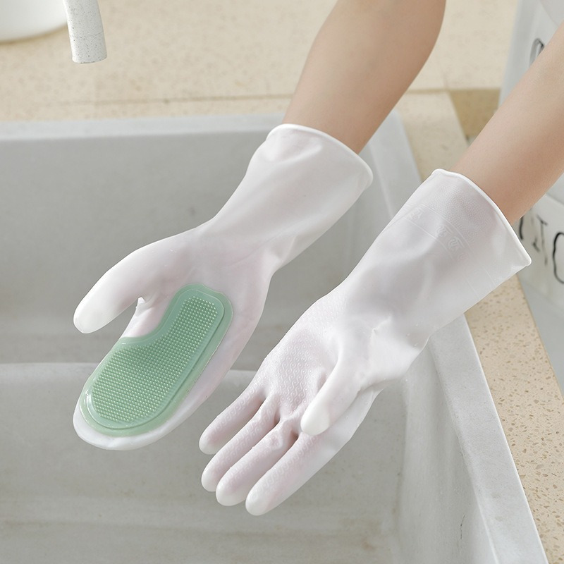 2pcs Latex Dishwashing Gloves, - Rubber Glove Cleaning reseña y precio