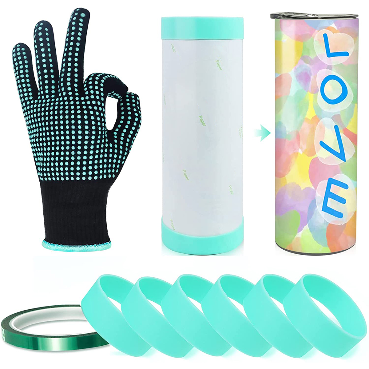 Silicone Bands Elastic Heat Re - Oven Mitt Silicone reseña y precio