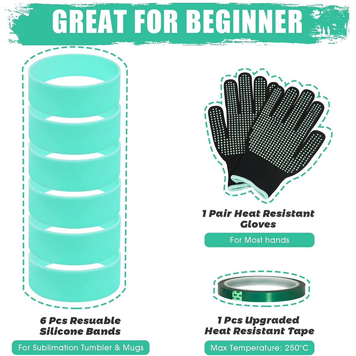 Silicone Bands Elastic Heat Re - Oven Mitt Silicone reseña y precio