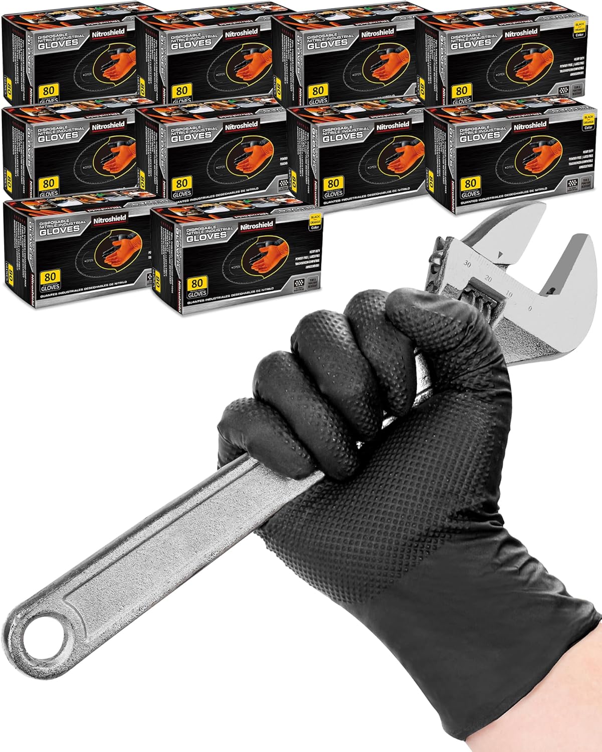 9mil Heavy Duty Disposable Nit - Nitrile Mechanic Glove reseña y precio
