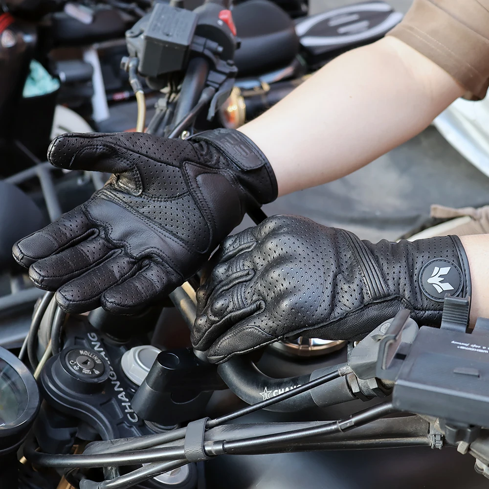 Unisex Vintage Leather Motorcy - Motorcycle Glove Knuckle reseña y precio