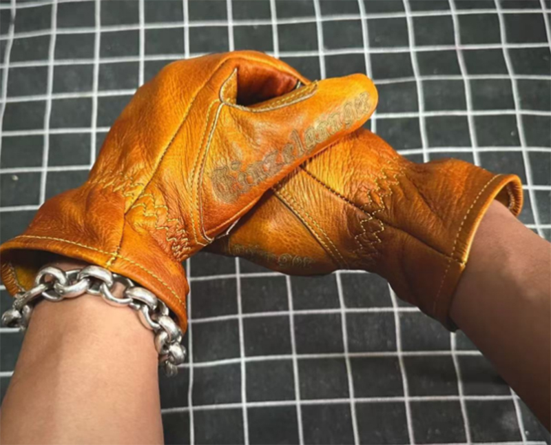 Handmade Genuine Leather Retro - Motorcycle Glove Knuckle reseña y precio