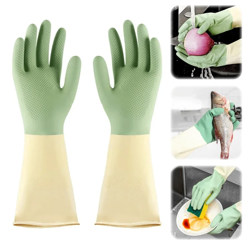 Thickened Kitchen Gloves, Dish - Dish Glove Rubber reseña y precio