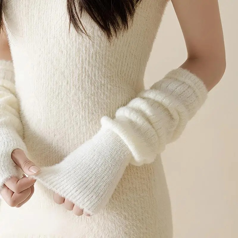 Winter Warm Long Sleeves Glove - Fingerless Glove Knit reseña y precio