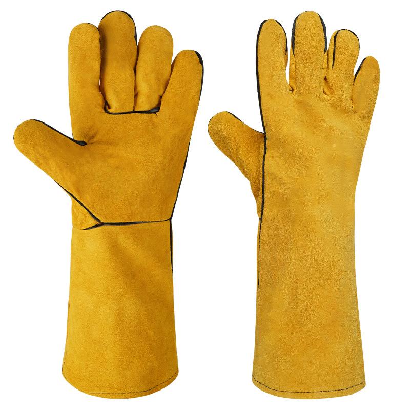 1 Pair 40Cm Welding Leather Gl - Cut Resistant Glove reseña y precio