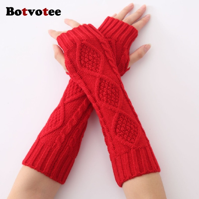 Botvotee Sleeves for Women Arm - Fingerless Glove Knit reseña y precio