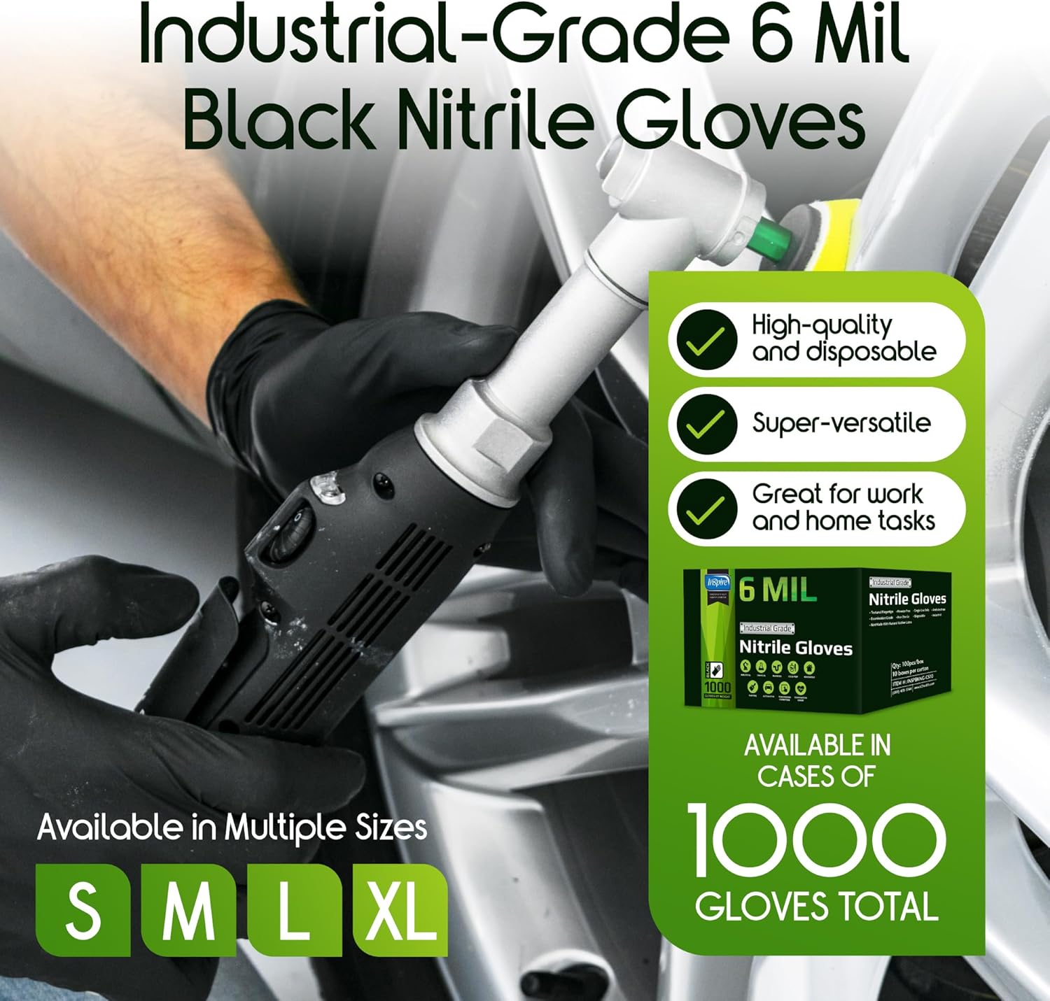 Heavy Duty Stretch Nitrile Glo - Nitrile Mechanic Glove reseña y precio