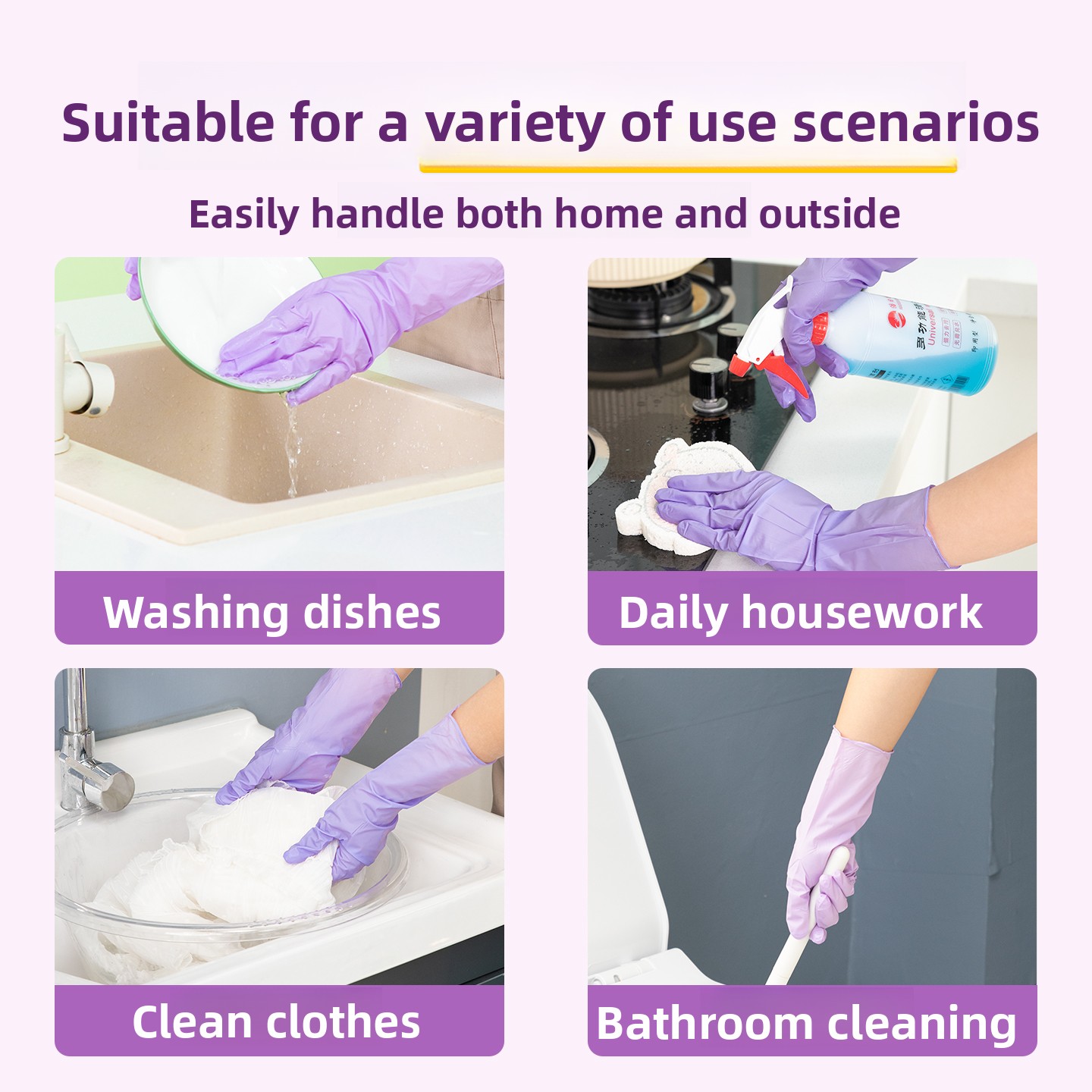 Disposable Nitrile Gloves Long - Dish Glove Rubber reseña y precio