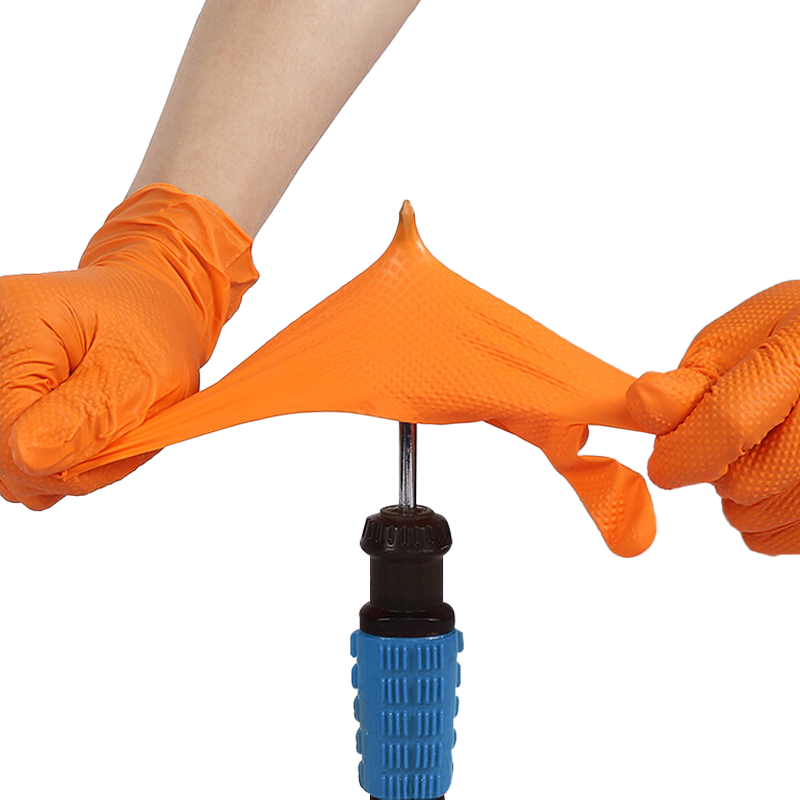 8Mil Heavy Duty Orange Nitrile - Nitrile Mechanic Glove reseña y precio