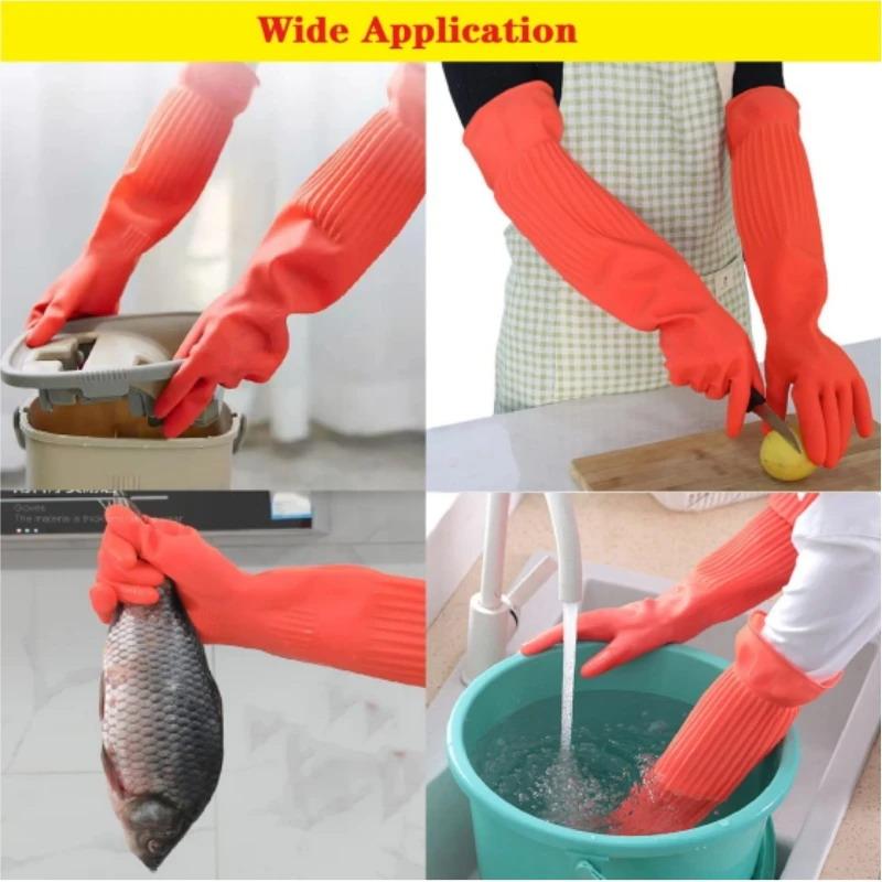 Long Reusable Rubber Dishwashi - Dish Glove Rubber reseña y precio