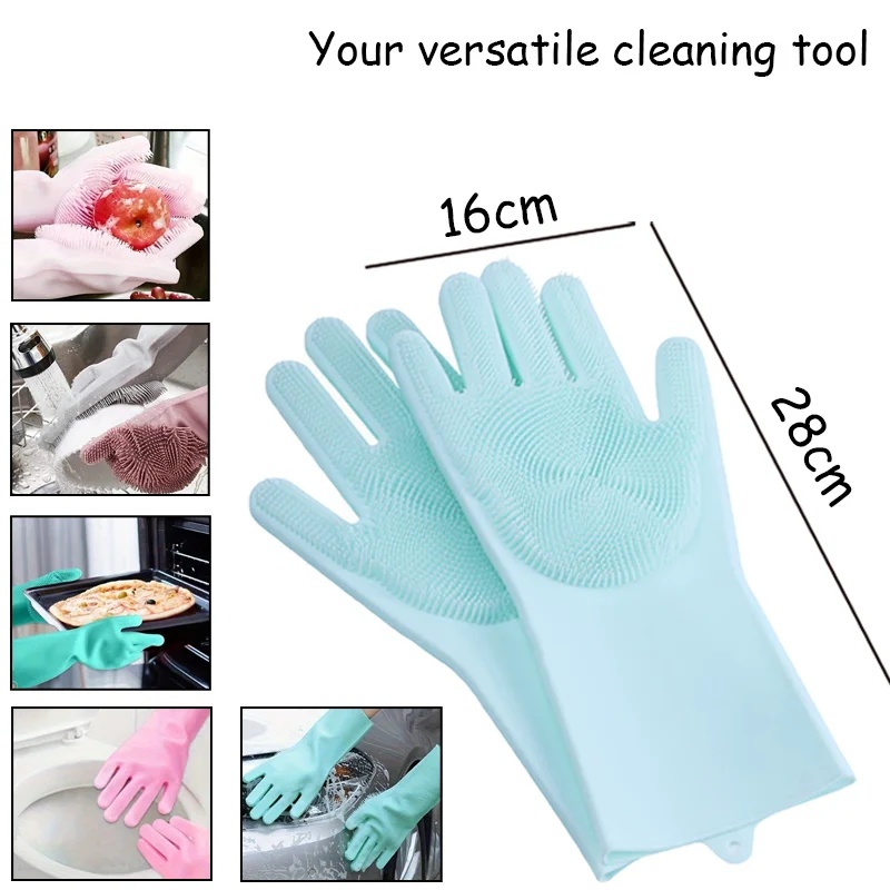 Pet Grooming Gloves for Dogs A - Rubber Glove Cleaning reseña y precio