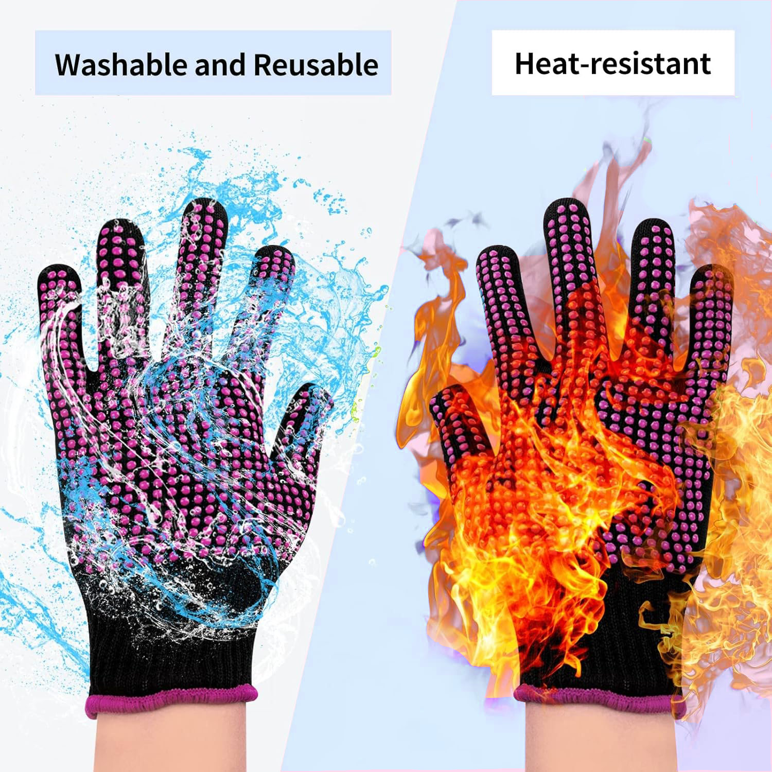 1 Pair Barbecue Anti-scald Glo - Oven Mitt Silicone reseña y precio
