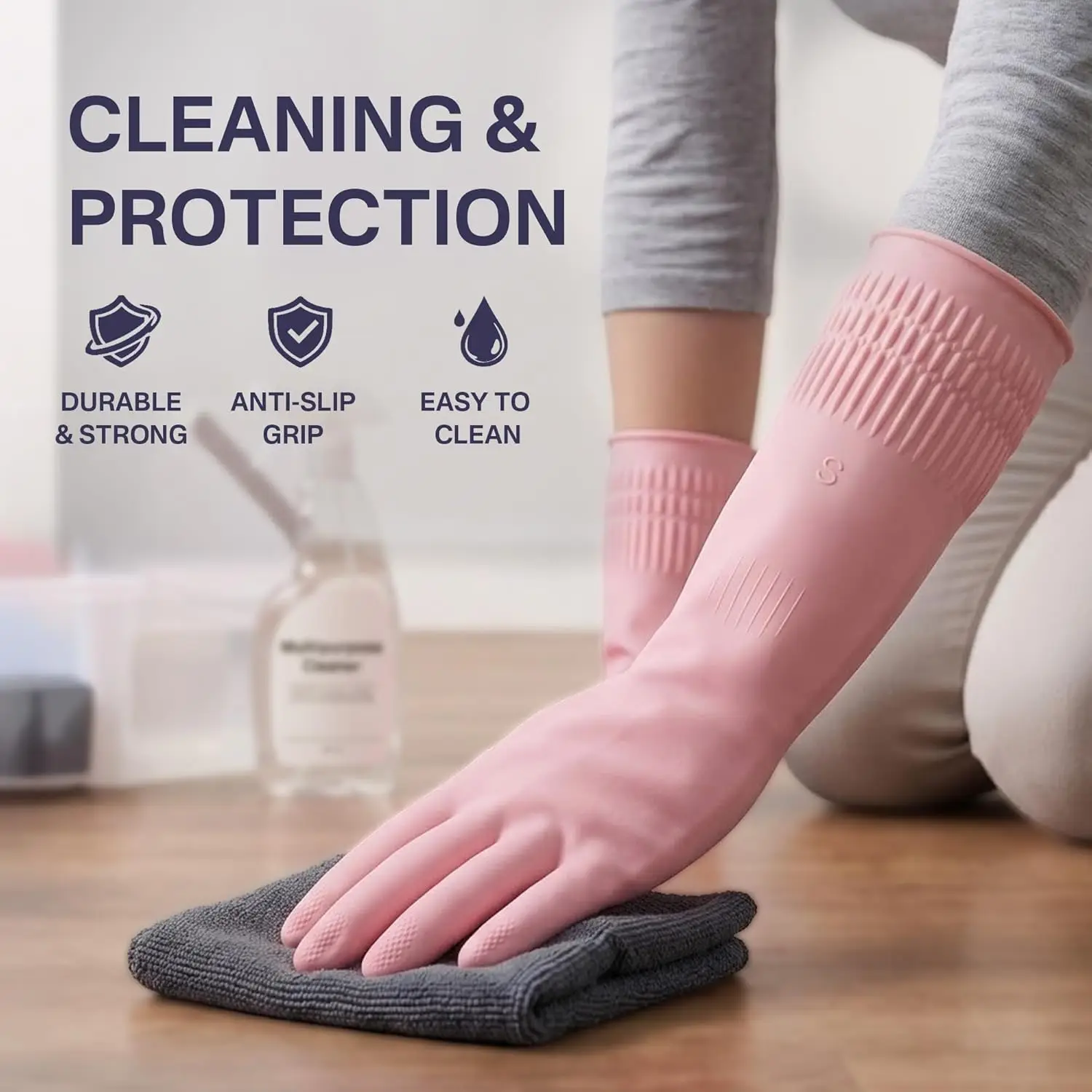 Reusable Rubber Dishwashing Gl - Rubber Glove Cleaning reseña y precio