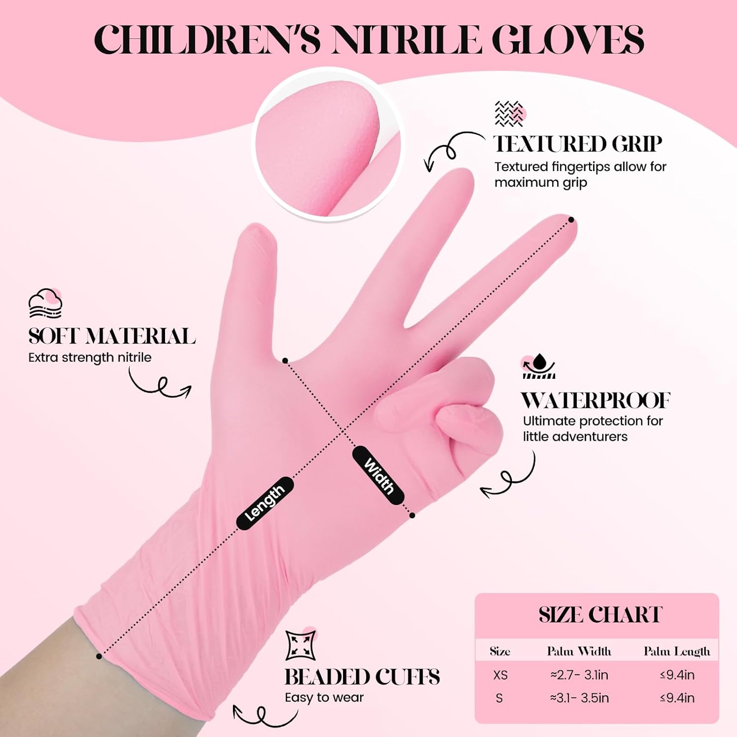 Kids Disposable Gloves for 3-8 - Latex Disposable Glove reseña y precio