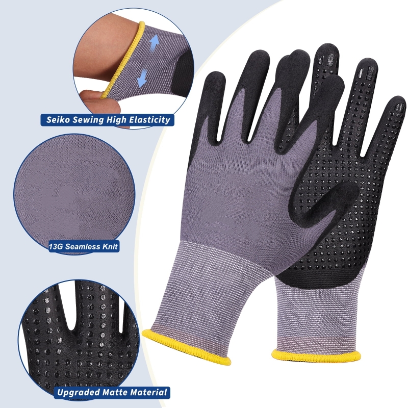 Micro-Foam Nitrile Coated Safe - Nitrile Mechanic Glove reseña y precio