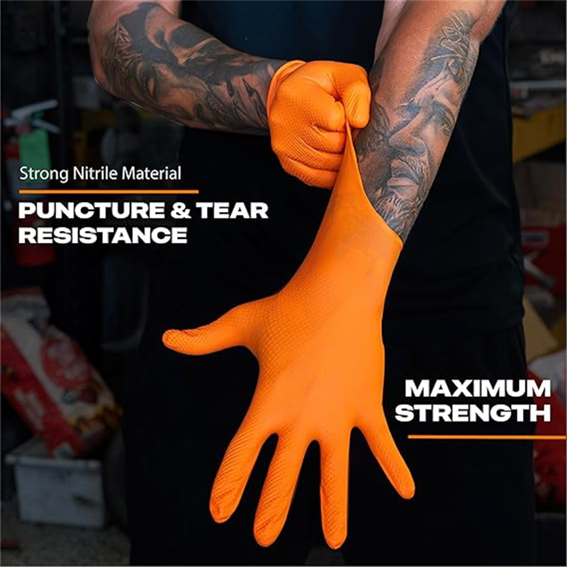 8Mil Thick Heavy Duty Safety W - Nitrile Mechanic Glove reseña y precio