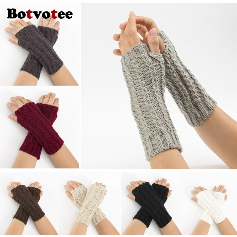 Botvotee Y2k Half Finger Winte - Fingerless Glove Knit reseña y precio