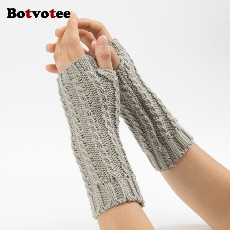 Botvotee Y2k Half Finger Winte - Fingerless Glove Knit reseña y precio